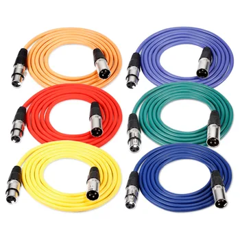 Neewer 6-Pack 1 meter Kabla za Zvok, Vrvi, XLR Moški-XLR Ženski Mikrofon Barve Kablov(Zelena, Modra, Vijolična, Rdeča, Rumena, Oranžna)