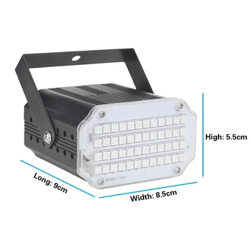 Mini Led Luč Disco 48 LED RGB UV Bele Stroboskopske Luči Glasbo, Zvok, Vklopi Bliskavico Stopnji Svetlobe, Božični Okraski Za Dom