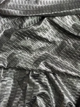 Novo Naguban Tkanina Silver Line Teksturo DIY Mozaik Plašč Ozadju Dekor Modnih Oblačil Oblikovalec Obleko Tkanine