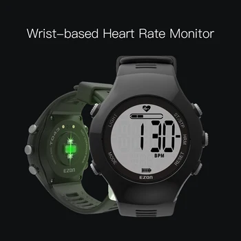 EZON T043 Moški Ženske Športne Digitalni Watch Optični Senzor Srčnega utripa, Kronograf, števec korakov Števec Kalorij na Prostem Teče