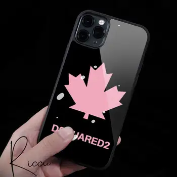 Maple leaf DSQUARED2 DSQ2 IKONO Telefon Primeru Gume za iPhone 12 11 Max Pro XS 8 7 6 6S Plus X 5S SE 2020 XR 12Mini primeru
