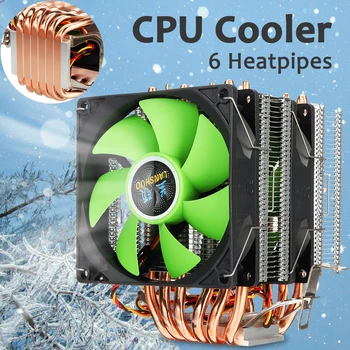 6 Toplotne Cevi CPU Hladilnik za LGA2011 X79 X99 Dual-side Ventilator Hladilnika Tiho Hlajenje Fan Heatsink Radiator za LGA 115X/1366/775 AMD