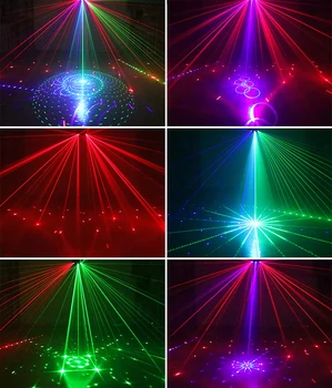 TUJEC 9 Oči RGB Disco DJ Žarek Laserski Svetlobni Projektor DMX Daljinsko Strobe Razsvetljavo Učinek Xmas Party Praznik Halloween Luči