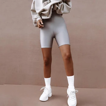 2019 Poletje hlače Reflektivni biker hlače ženske visoko pasu hlače sweatpants jogger punk seksi črne hlače, korejski ulične