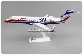 28 CM Ameriški SkyWest Airlines 30. CRJ-200 N443SW 1:100 Plastičnih Sestavljeni Letalo Model American Airlines Zrakoplova Model