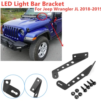 32inch LED Luči, Nosilci Stojalo Pokrov Motorja Kapuco LED Delovna Lučka Bar Montažni Nosilec za Vgradnjo za Jeep Wrangler JL 2018-2019