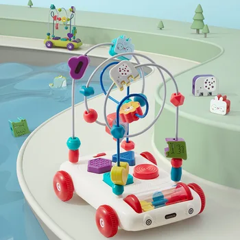 Beiens Otroci Montessori Igrače Izobraževalne Štetje Igrača Krogih Noge Žice Labirint Roller Coaster Malčka Obliko Ujemanje Igro Igrače
