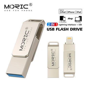 Moric Gonilnik USB pendrive 64GB za IOS, USB Flash Drive, U disk 16 32GB usb ključ 128GB 256GB Pen Drive memoria cel usb za iPhone