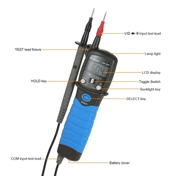 Prenosni Pero Tip Multimeter Digitalni DC & AC Napetost Odpornost Meter LCD Pozitivno Diode Napetost Pade Zvočne Tester Kontinuitete