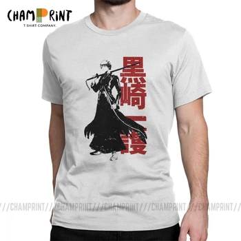 Moški T-Shirt Soul Reaper Letnik Čistega Bombaža Tee Majica Kratek Rokav Naruto Japonske Anime T Srajce Posadke Vratu Vrhovi Poletje