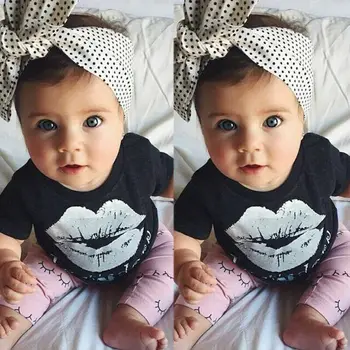 2Pcs Newborn Baby Girl Obleke T-shirt Kratek Rokav Vrhovi+Lepe Hlače, Dokolenke Obleko Nastavite Kostum 2020 Nova