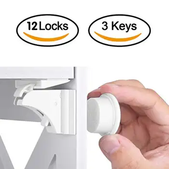 12+3 Kos Otroške Varnostne Ključavnice Za Zaščito Otrok Magnetne Ključavnice Predala Zapah Omejevalnik Kabinet Zaklepanje Vrat Zamašek Otroške Varnostne Ključavnice