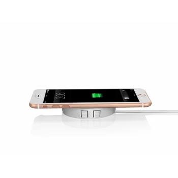 Nevidni Brezžični Polnilnik QI Desk Embeded Hitro Polnjenje za Pad, Iphone 11 X Samsung Xiaomi Enostavno Namestitev Hitri Polnilnik