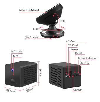 Vstarcam 1080P Mini Wifi Kamera AI Humanoid Odkrivanje 1500mAh Baterija za ponovno Polnjenje IP Kamero PIR Odkrivanje Nizko Porabo Energije