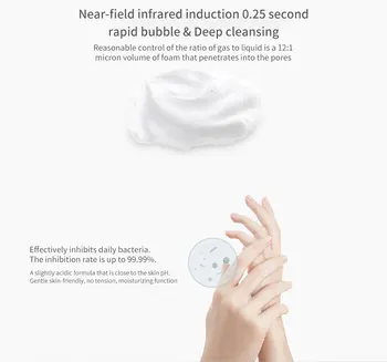 Na Zalogi Xiaomi Mijia Auto Indukcijske Penjenje Ročno Pralno Milo Razpršilnik Samodejno Milo 0,25 s Infrardeči Senzor Za Pametni Dom