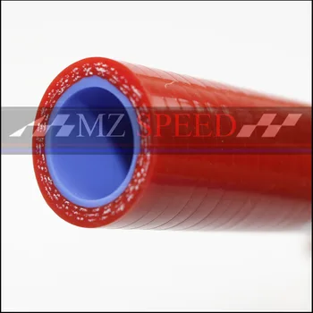 8 mm 3 plasti Poliestra 1 Meter Silikonski Naravnost Cev modra rdeča silikagel cev Za Avto, motor, Univerzalni Visoko temperaturo cevi