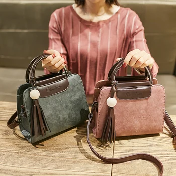 Yuhua, 2020 nove ženske torbice, preprosta modna torba, trend tassel ženska messenger bag, retro korejska različica rami.