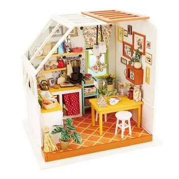 Robotime DIY Miniaturne Hiše Lutka Hiša Kompleti Lutke s Pohištvo, Igrače za Otroke Najboljše Darilo za Dekleta DG105