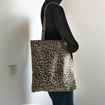 Modna Leopard Vzorec Dame Platno Torba Visoke Kakovosti Nov Design Dekleta, Nakupovanje Šolske Knjige Potovanje Torba Bolsa Tela