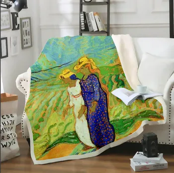 SONSPEE 3D Tiskanja Vincent van Gogh Nebo Noč Star Odejo Kavč Posteljo Stol Ostali Runo Posteljnina Doma Notranjo Opremo Doma Odraslih A1272