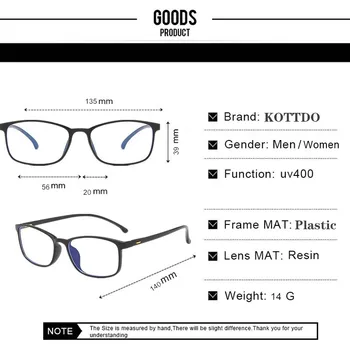 Anti-modra Svetloba Računalnik Kratkovidnost Očala Jasen Okvir Retro Moški Modni Očala Kvadratni Plastični Ženske Očala Novo 2020