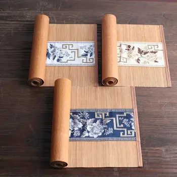 Naravna Bambus Namizni Tekač Ročno Letnik Tea Cup Mat Placemat Japonski Tabela Zastavo Doma Cafe, Restavracija Dekoracijo Coasters