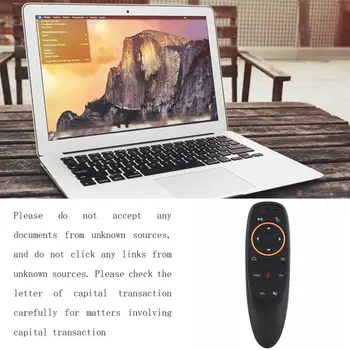 G10 Glas Daljinski Upravljalnik Abs Plastike Silikonski 2.4 G Brezžični Air Miška, Ir Učenje Za Android Tv Box 1 Komplet