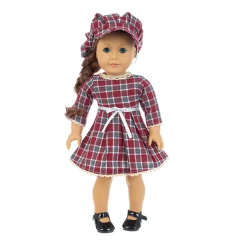 2020 Novo Kariran krilo, Primerni za American Dekle Lutka Obleko 18-palčna Lutka Božič Dekle Darilo(samo prodajajo oblačila)