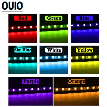 1 Nastavite Avto RGB LED Trak Svetlobe Bar Dekorativni Vzdušje Svetilke LED Luči Barve Avtomobilov Avto Styling Notranje Svetlobe Z Oddaljenim 12V