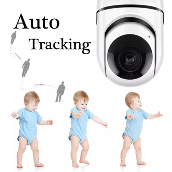 Baby Monitor IP Kamera Samodejno Sledenje HD 1080p Doma Wifi Kamera Varnostni Nadzor CCTV Kamere Otroke Spremljajo Robot