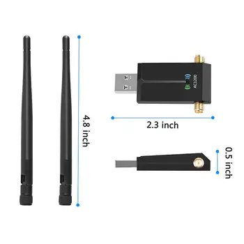 Brezžični USB WiFi Adapter Brezžična Omrežna Kartica Z Dvojno 5dBi Antene 1200Mbps 2.4 G/5.8 G WiFi USB Računalnika Omrežni Napajalnik