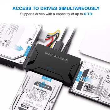 USB 3.0, Da SATA, IDE, ATA Podatkov Adapter 3 V 1 Za Prenosni RAČUNALNIK 2.5