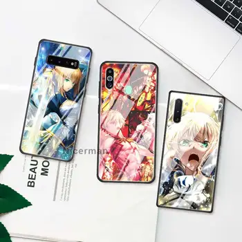 Anime Usodo Bivanja Noč Baber Ohišje Za Samsung Galaxy S20 Ultra S10e S10 5G S8 S9 Plus Opomba 10 9 Kaljeno Steklo Telefon Coque