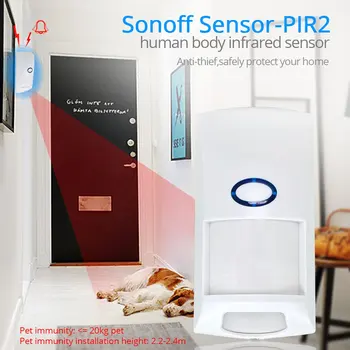 Sonoff Pir2 Rf Pir Senzor Gibanja Detektor 433Mhz Wifi Brezžični Daljinski Alarm Varnostni Sistem Proti Kraji Senzor