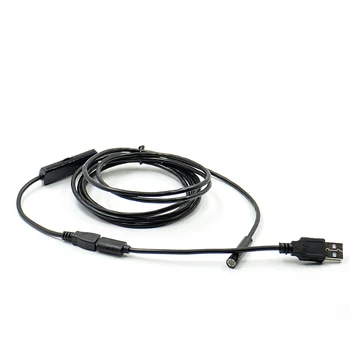 7mm 1,5 M, 6 LED USB-Endoskop Nepremočljiva Borescope Video Pregled Kača Cevi Cevi Mini Kamere Gumb trenutni Posnetek