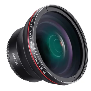 Neewer 55MM 0.43 x Strokovno HD, širokokotni Objektiv (Makro Del) za Nikon D3400, D5600 in Sony Alpha Kamere
