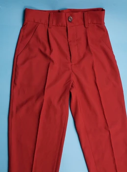 Domače 2020 nove moške hlače priložnostno z visoko rdeči pas.
