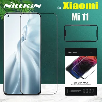 Za Xiaomi Mi 11 Mi11 5 G Kaljeno Steklo Screen Protector Nillkin 3D DS+MAX Polno Zajetje Varnost Zaščitno Steklo za Xiaomi Mi11