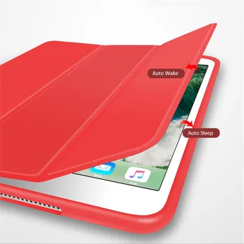Za iPad Zraka 2 Primera, PU Usnje+Mehko TPU Silikon Trifold Stojalo Smart Cover za iPad zraka 2