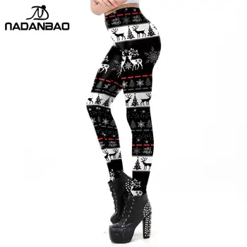 NADANBAO 2020 Zime, Lepe Ženske Dokolenke Božič Cosplay Hlače Modni Sredi Pasu 3D Tiskanja Leggins Vadbo Fitnes Hlače Legins