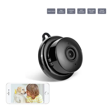Mini WiFi IPCamera Doma nadzorna Kamera IP CCTV Nadzor Ir Nočno Vizijo Zaznavanje Gibanja Baby Monitor