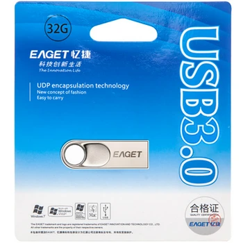 Eaget 3.0 USB Flash Disk 128GB Capless Pendrive 64GB Memoria USB ključ 32 GB Bliskovni Pogon Z ključe Za Računalnik U20
