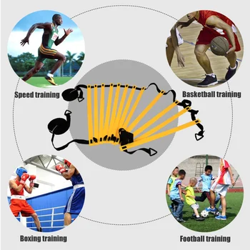 Nogomet Hitrost Prečke Spretnost Lestve Footwork Usposabljanje Komplet Opreme Nastavljiv Footwork Nogomet, Fitnes, Hitrost Prečke