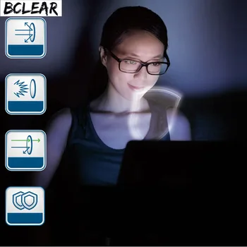 BCLEAR 1.56 lomni količnik anti blue ray postopno leče videti daleč sredini bližini cut off modra svetloba zaščita oči očala nova