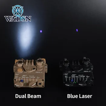 WADSN Taktično Mini DBAL-A2 Modri Laser Bela Svetloba & Strobe Najlon Ver Lovska Puška DBAL A2 Št IR Funkcijo, z QD Gori