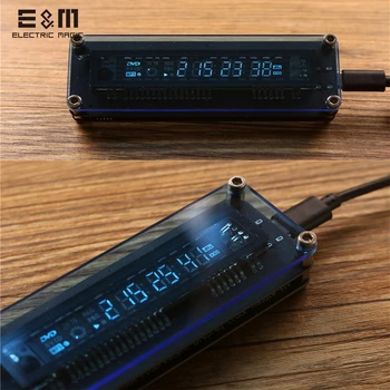 Mini VFD Zaslon Kanal Pismo Digitalna Ura Glasbe Ravni USB Elektronska ura Vakuumski Fluorescentni Modul Displayer LED Spectrym