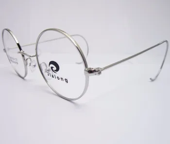 40 mm 42mm 44 Starinsko Letnik Okrogle Žice Platišča Eyeglass Okvirji za Očala Rx 2012