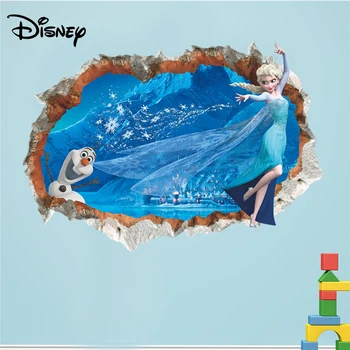 Disney otroška Soba Nalepke Deklica Princesa Spalnica Nalepke Postelji v Ozadju Dekoracijo Risanka Nalepka