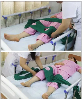 Omejitev kolena z nogo, kolena spodnjo mejo določen proti vznemirjenje zvezano starejših negi bolnika v postelji