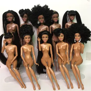 10 kos Igrača Afriške lutka Ameriški Lutka Pribor Telo Sklepov Lahko Spremenite Glavo, Stopala Premakniti Afriško Črno Dekle Darilo Pretvarjamo, Otroška Igrača